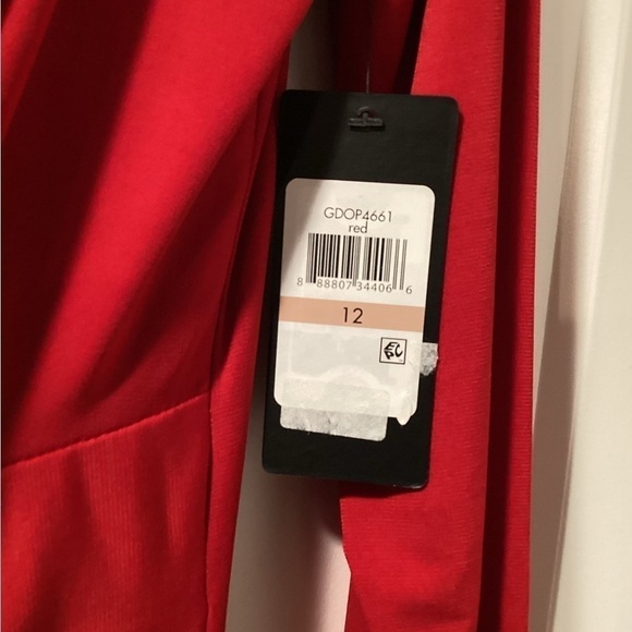 NWT Guess V-Neck Long Sleeve Twist Knot Waist Tulip Hem Sheath Dress Size 12 - Picture 5 of 8